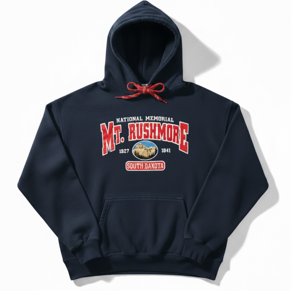 Signature Sportswear Men's Medium Mt. Rushmore National Memorial Blue Hoodie